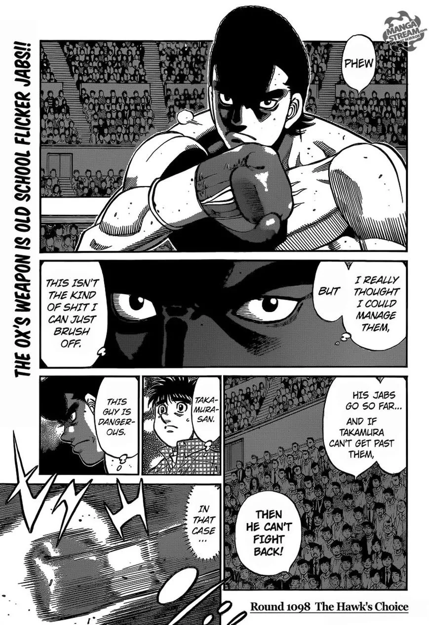 Read Hajime no Ippo Chapter 1098 - The Hawk's Choice Online