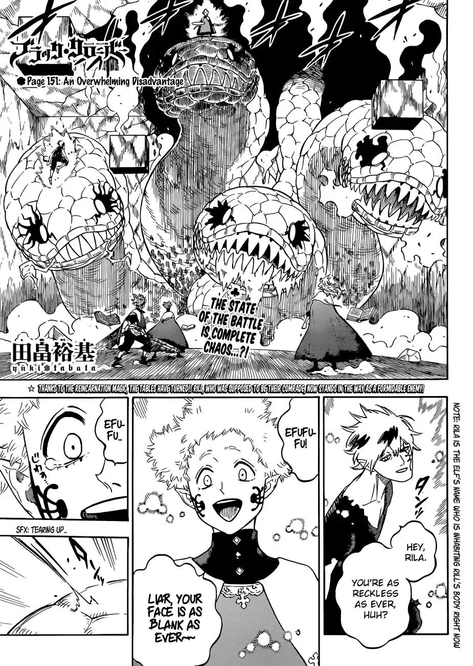 Read Black Clover Chapter 151 - An Overwhelming Disadvantage Online