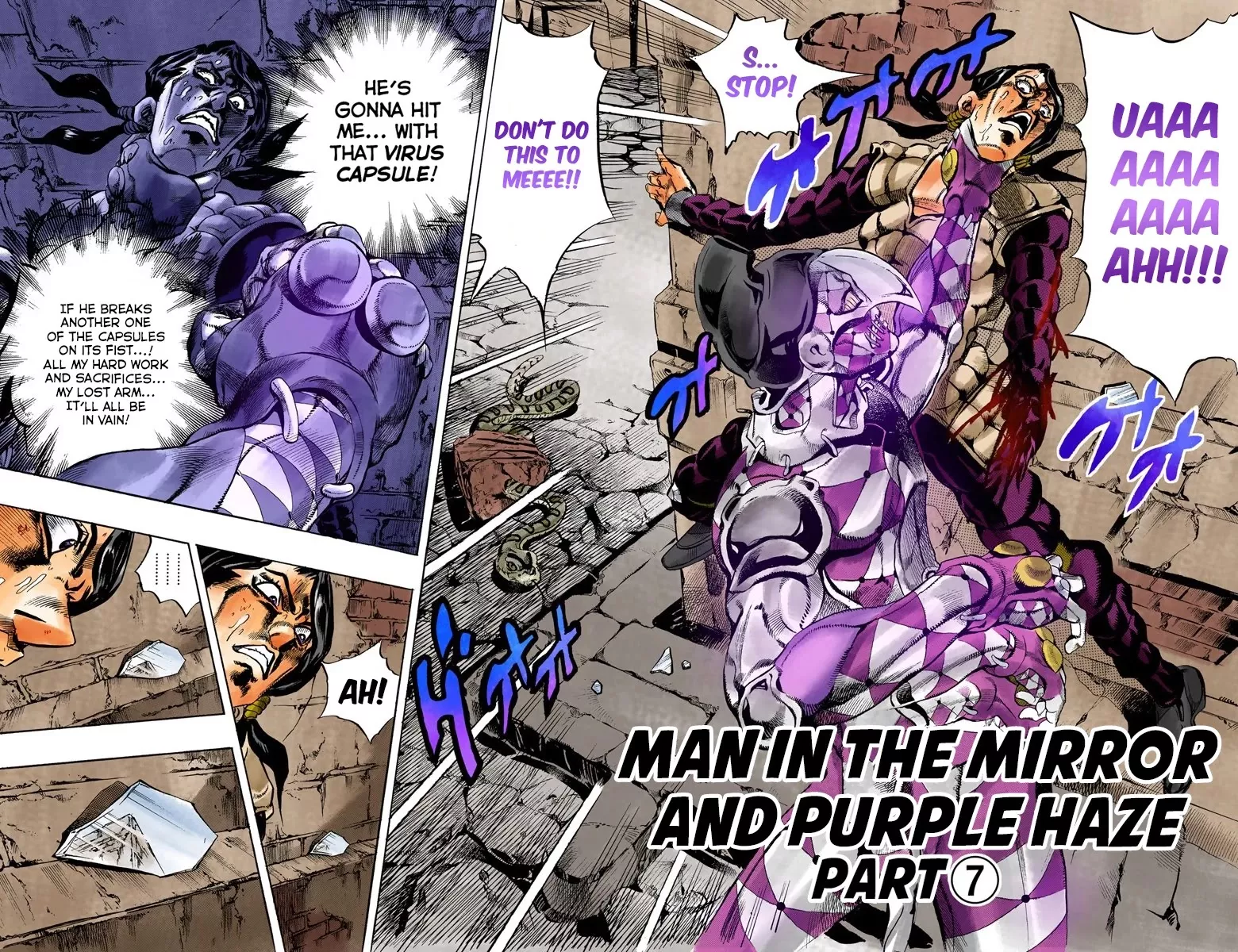 Read JoJo’s Bizarre Adventure Part 5: Golden Wind Chapter 46 - Man in the Mirror and Purple Haze Part 7 Online