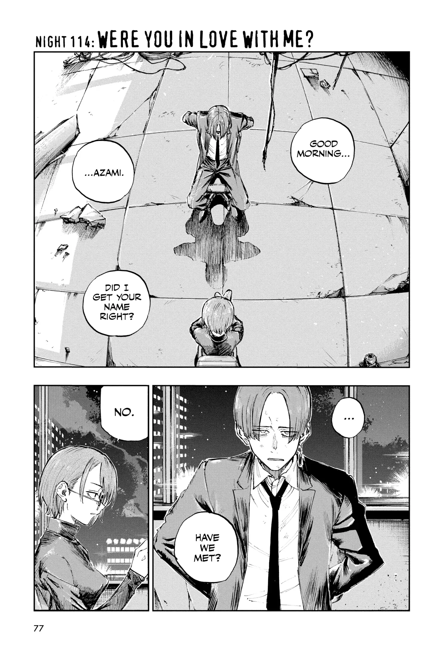 Read Yofukashi no Uta Chapter 114 - Were You in Love with Me? Online