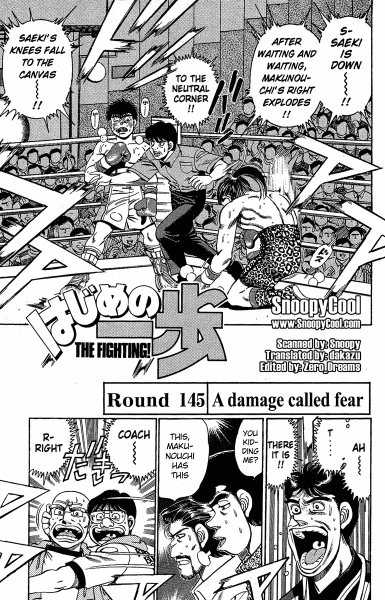 Read Hajime no Ippo Chapter 145 - A Damage Called Fear Online