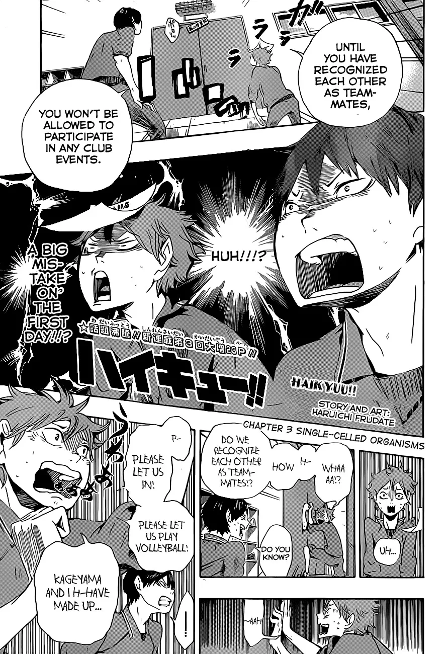 Read Haikyu!! Chapter 3 - Single-Celled Organisms Online