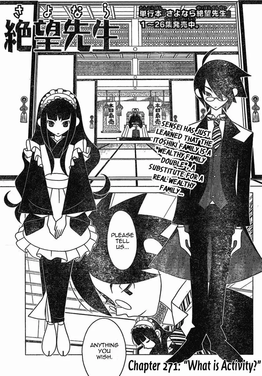 Read Sayonara Zetsubou Sensei Chapter 271 Online