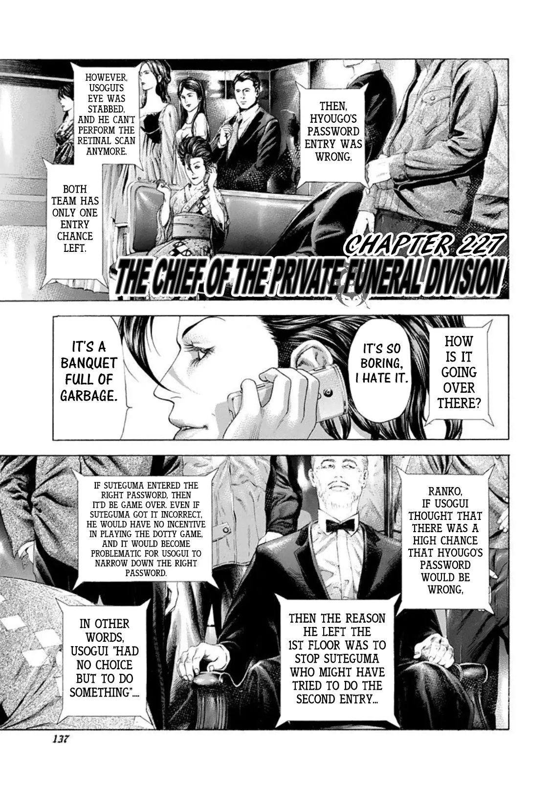 Read Usogui Chapter 227 - The Chief Of The Private Funeral Division Online