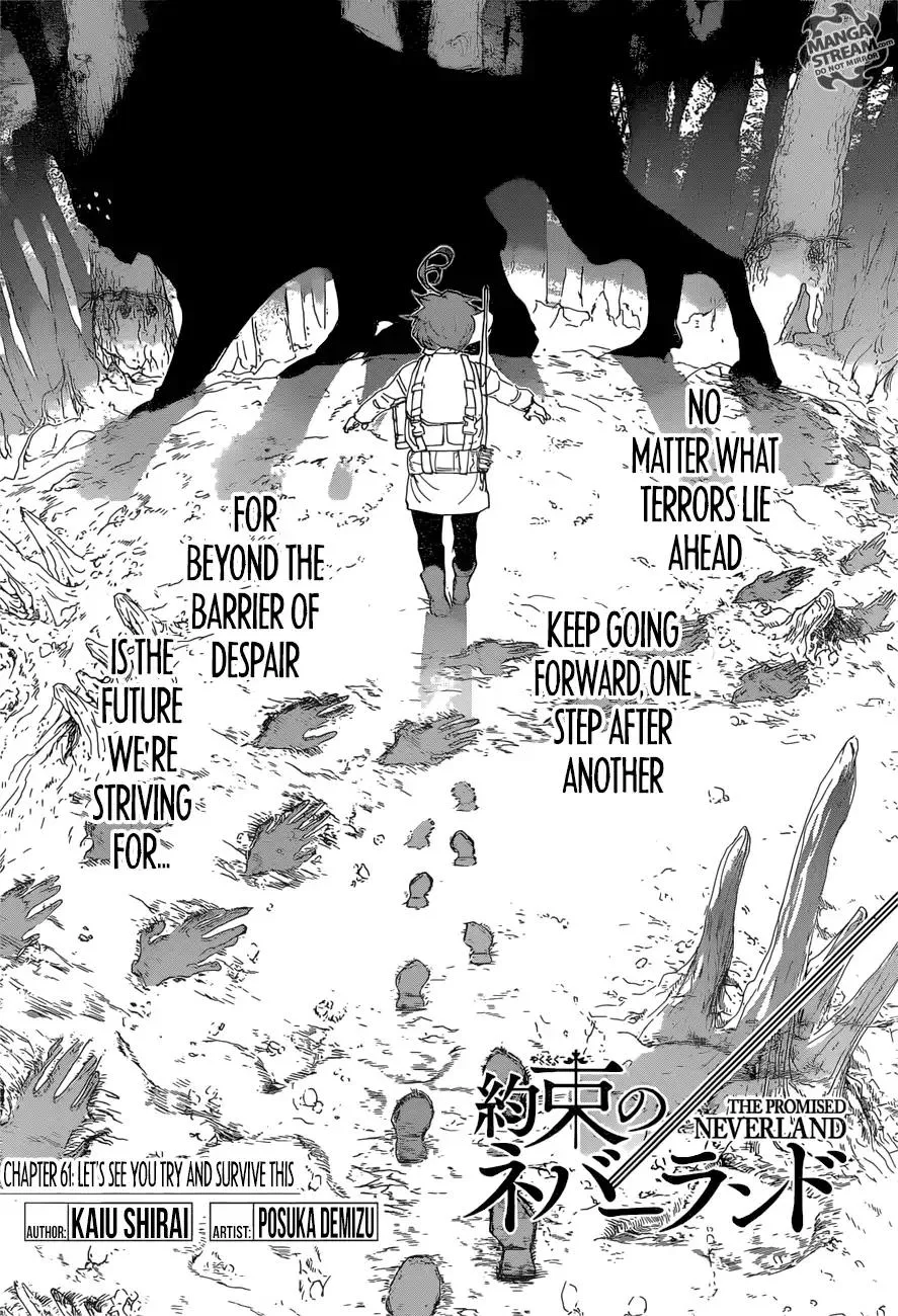 Read Yakusoku no Neverland Chapter 61 - Let's see you try and survive this Online