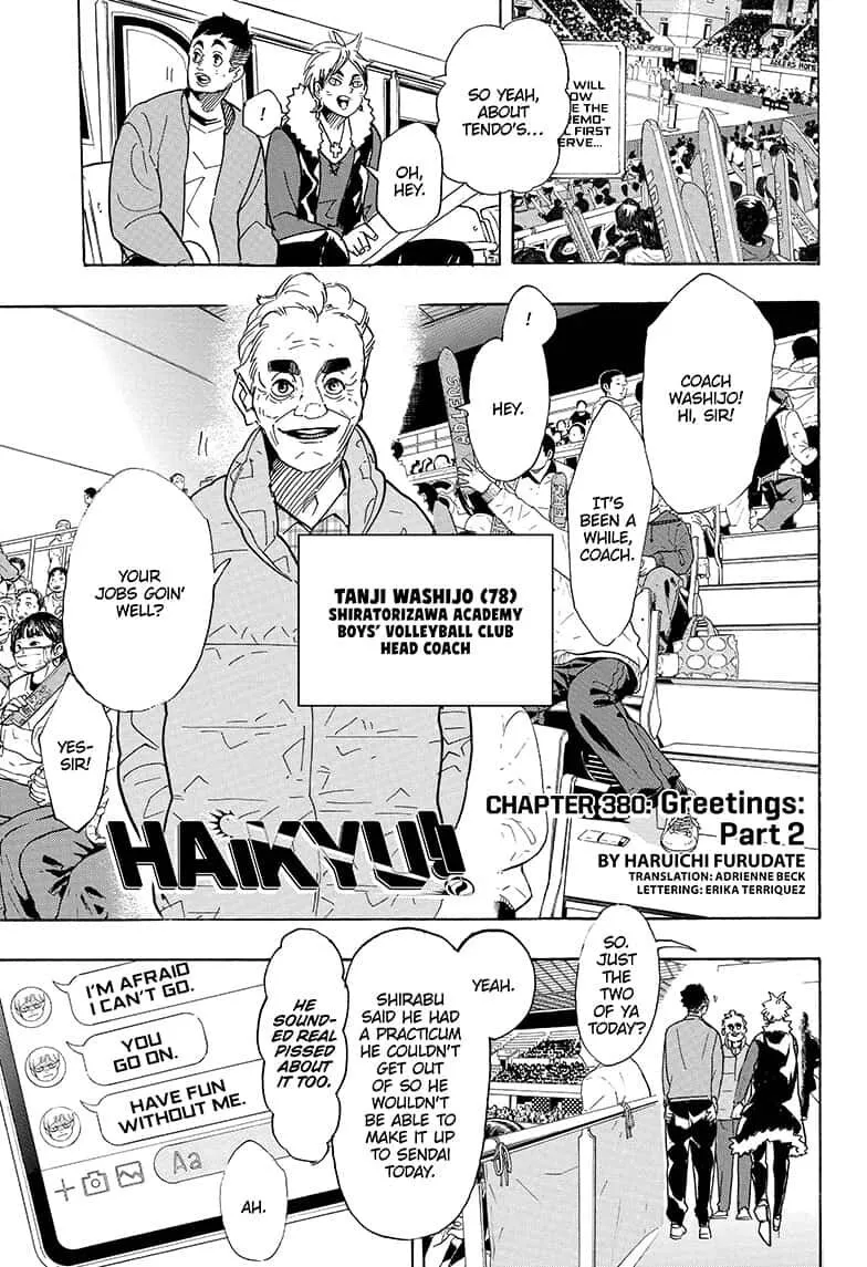 Read Haikyu!! Chapter 380 Online