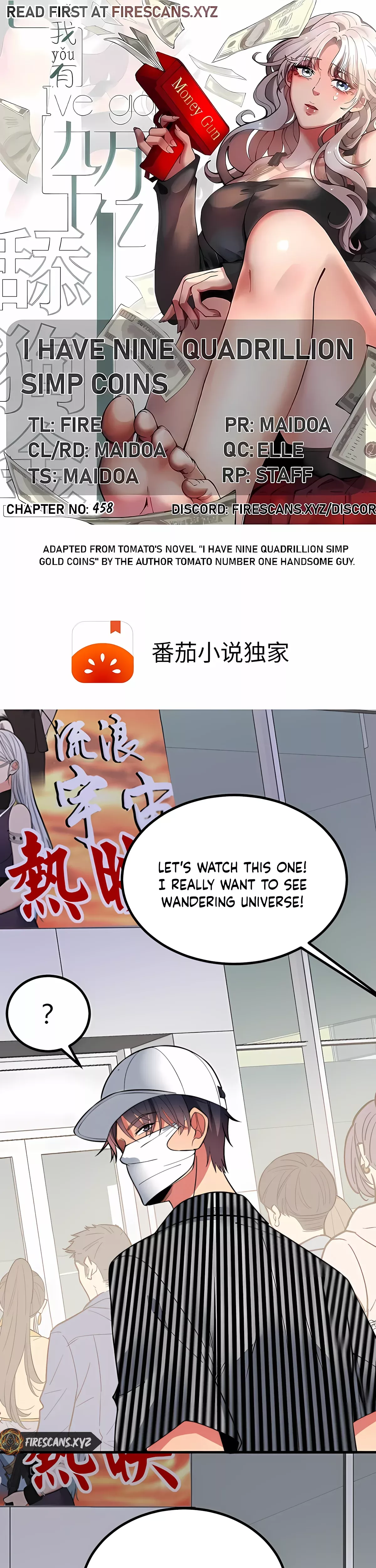 Read I Have Nine Quadrillion Simp Gold Coins Chapter 458 Online