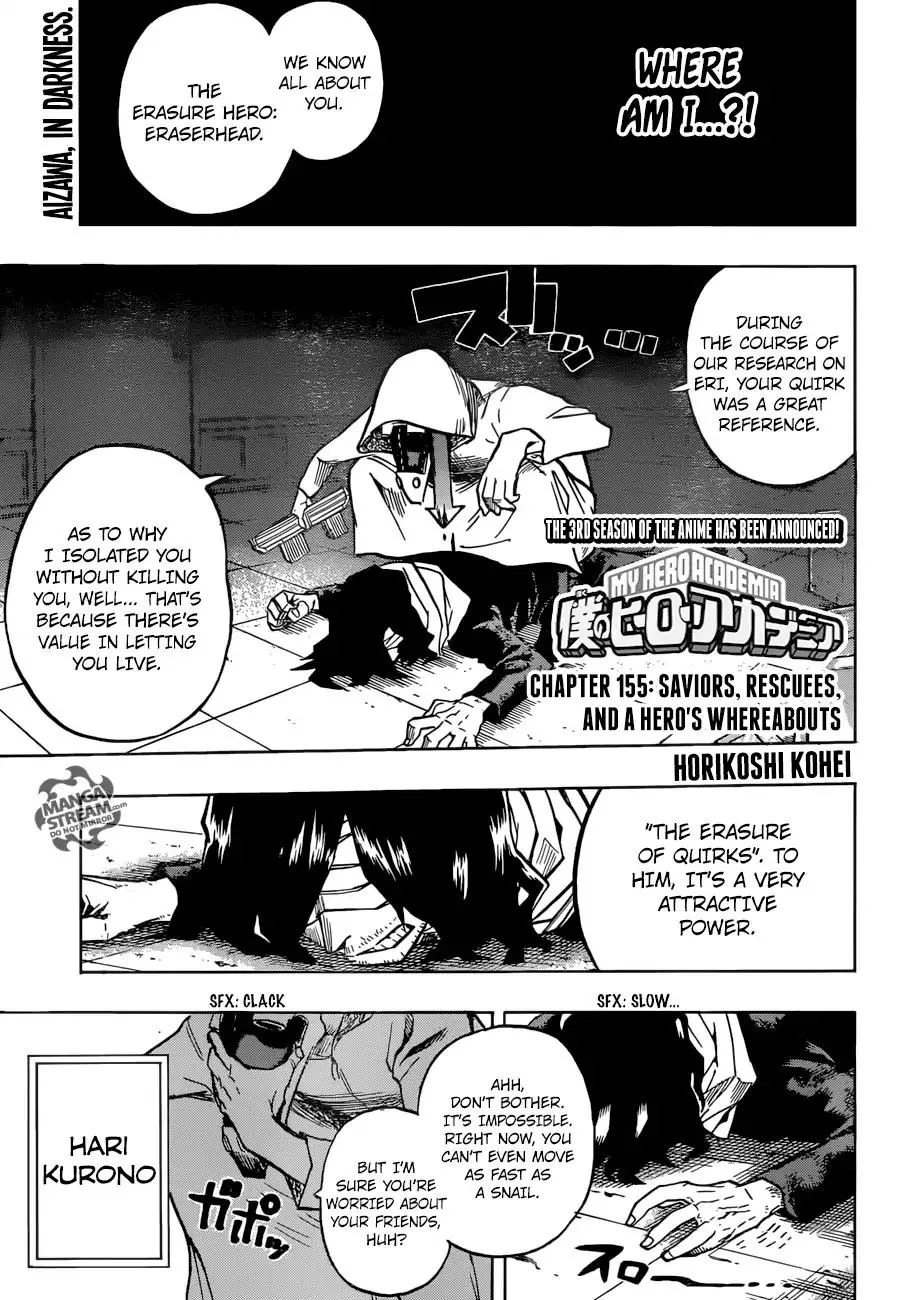 Read Boku no Hero Academia Chapter 155 - Saviors, Rescuees, and a Hero's Whereabouts Online