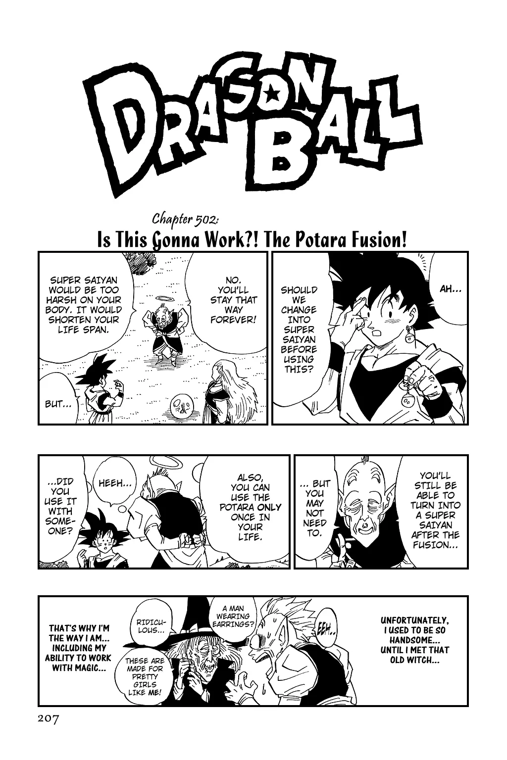 Read Dragon Ball Chapter 502 - Is This Gonna Work?! The Potara Fusion! Online