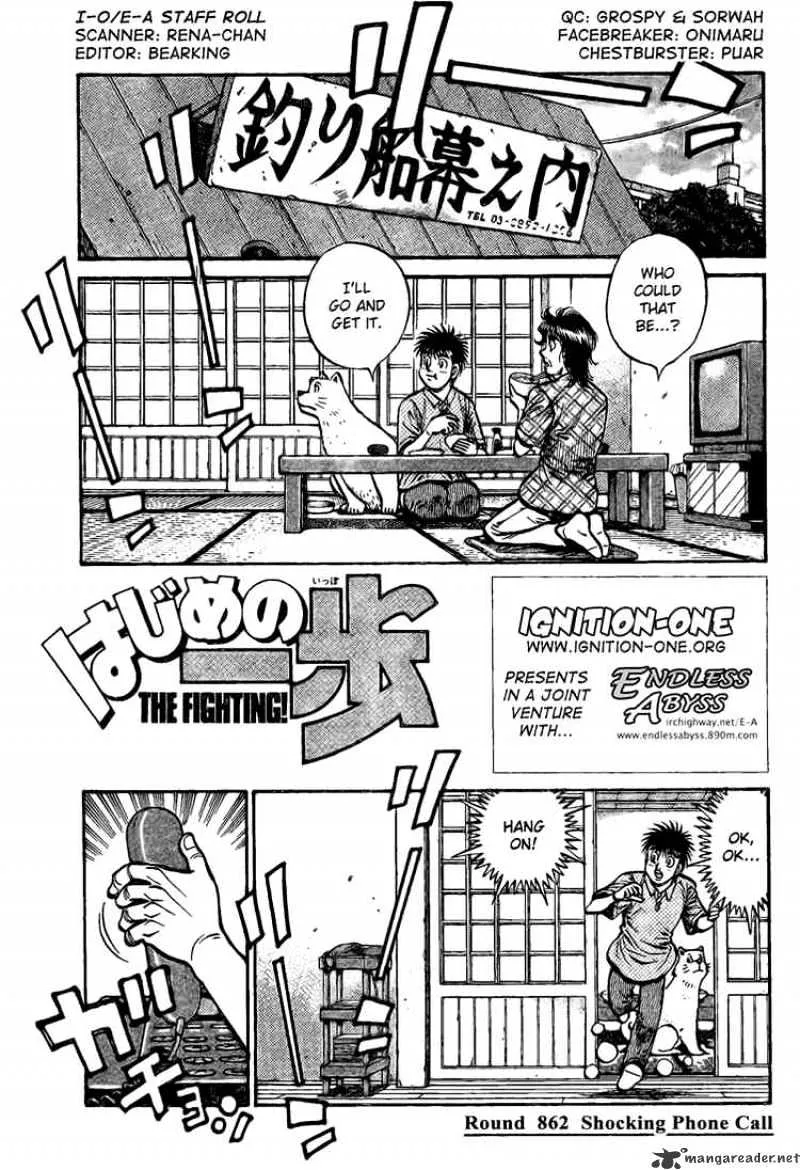 Read Hajime no Ippo Chapter 862 - Shocking Phone Call Online