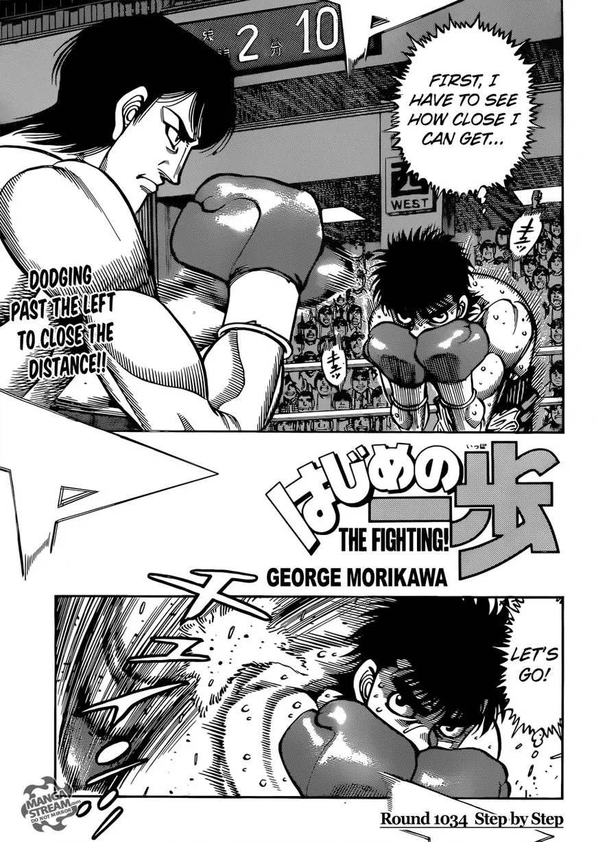 Read Hajime no Ippo Chapter 1034 - Step by Step Online