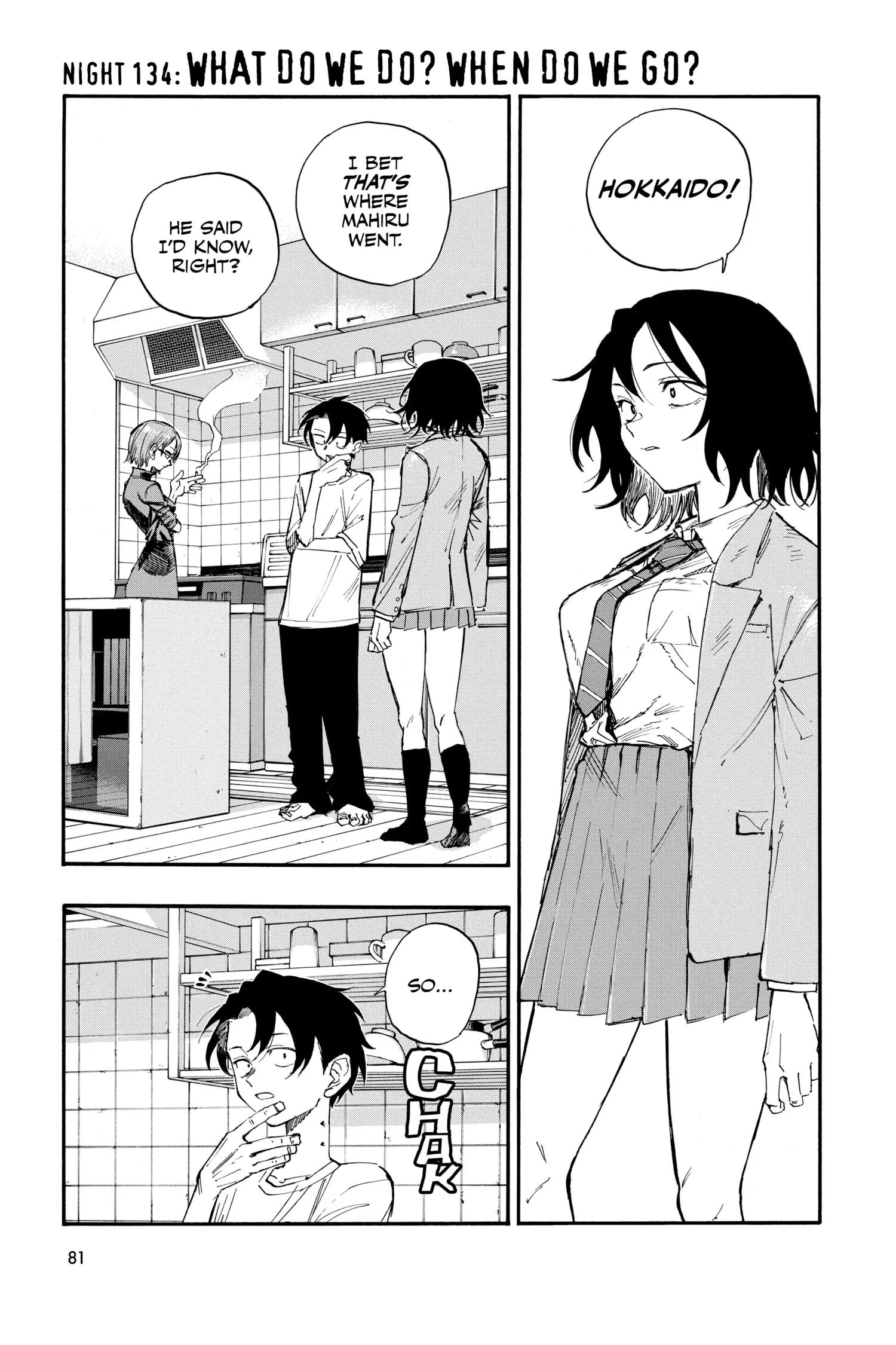 Read Yofukashi no Uta Chapter 134 Online