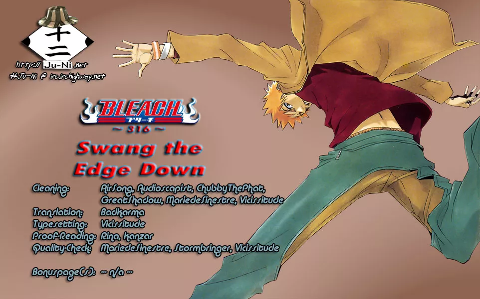 Read Bleach Chapter 316 - Swang the Edge Down Online