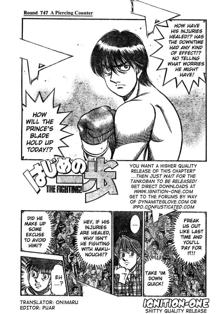 Read Hajime no Ippo Chapter 747 - A piercing counter Online