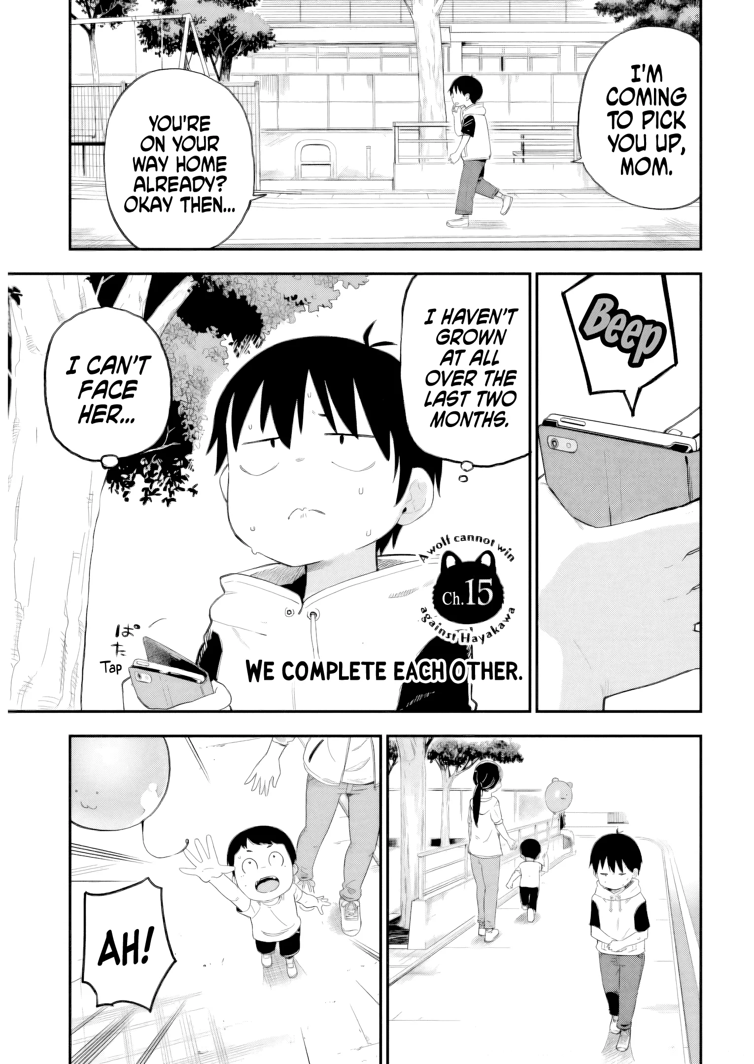 Read Ookami-kun wa Hayakawa-san ni Katenai Chapter 15 - We Complete Each Other Online