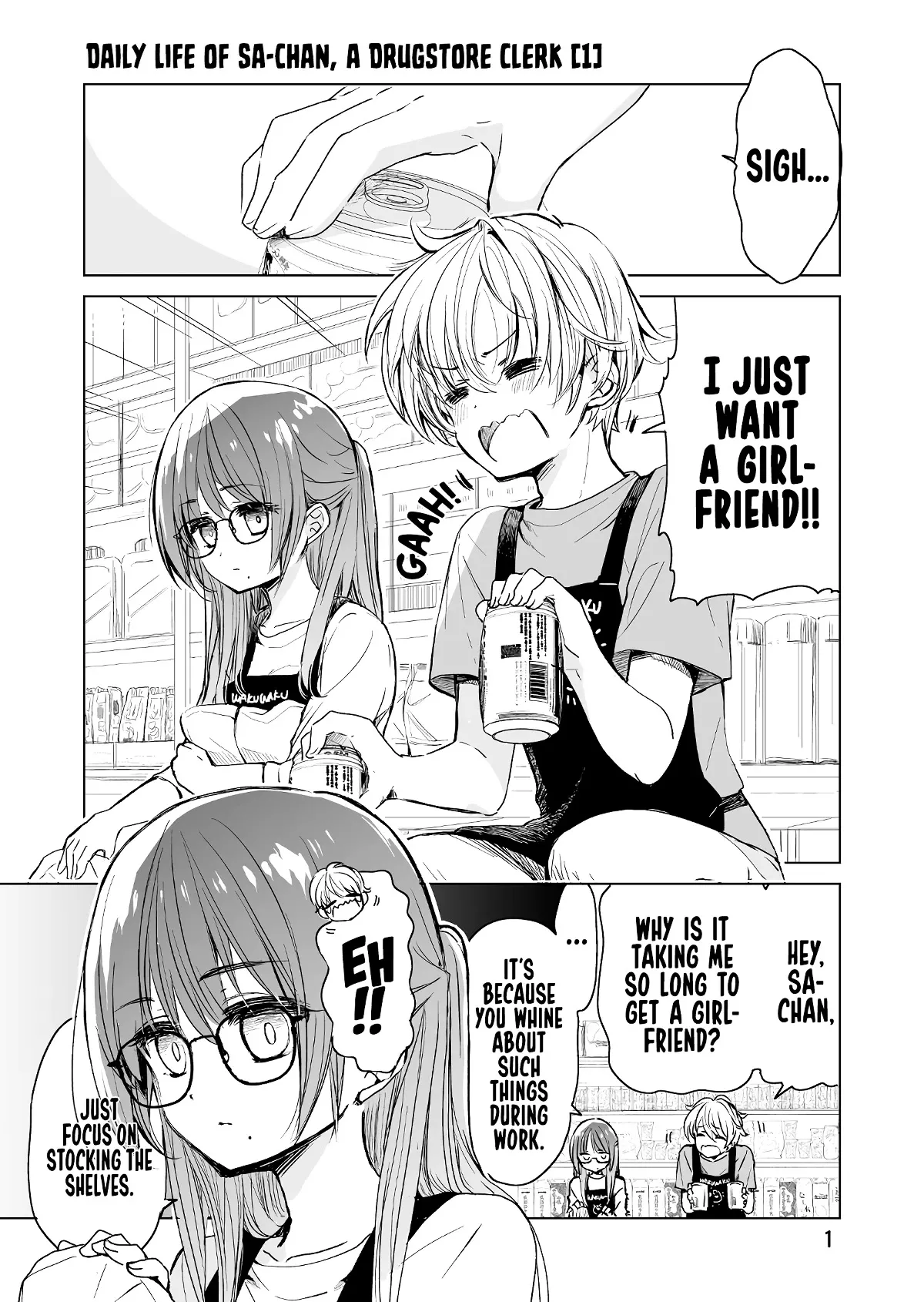 Read Daily Life of Sa-chan, a Drugstore Clerk Chapter 1 Online