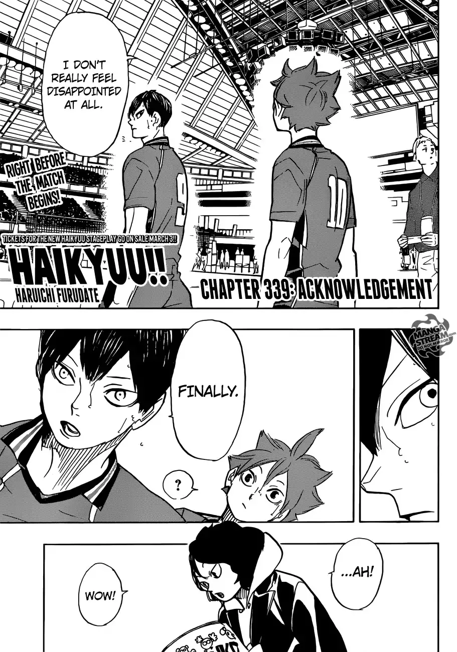 Read Haikyu!! Chapter 339 - Acknowledgement Online