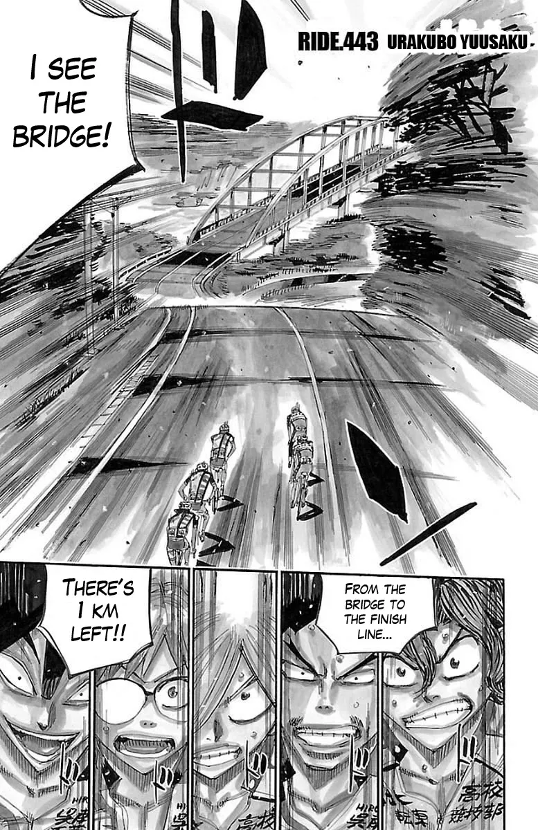 Read Yowamushi Pedal Chapter 443 - Urakubo Yuusaku Online