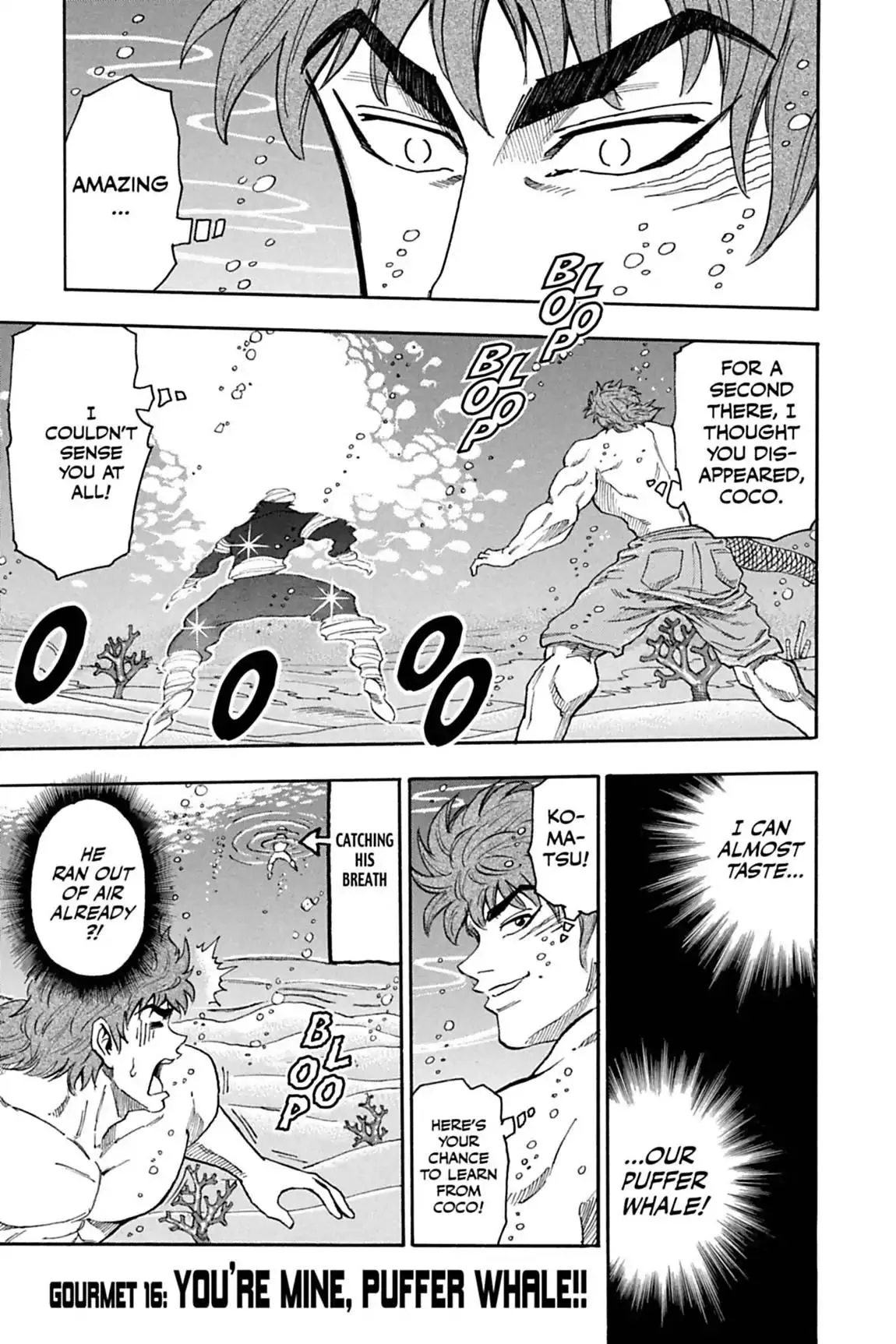 Read Toriko Chapter 16 - Vol.2 Gourmet 16: You're Mine, Puffer Whale!! Online