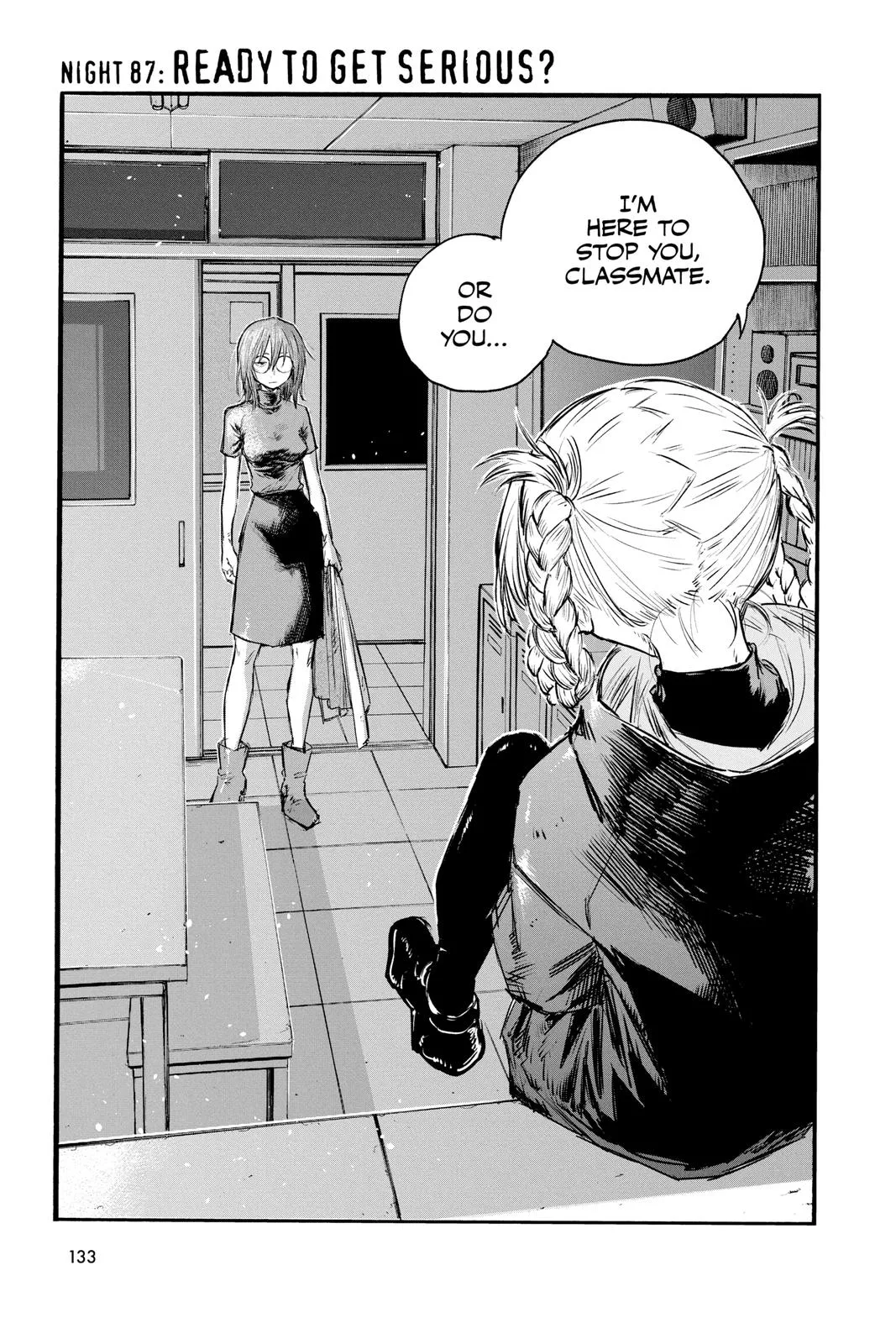 Read Yofukashi no Uta Chapter 87 Online