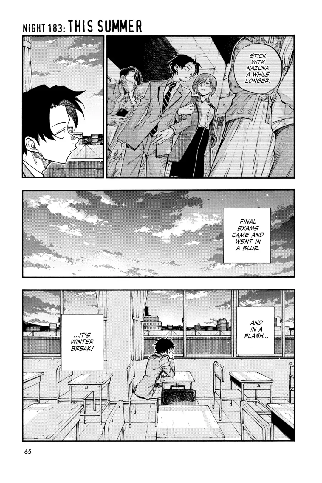 Read Yofukashi no Uta Chapter 183 Online