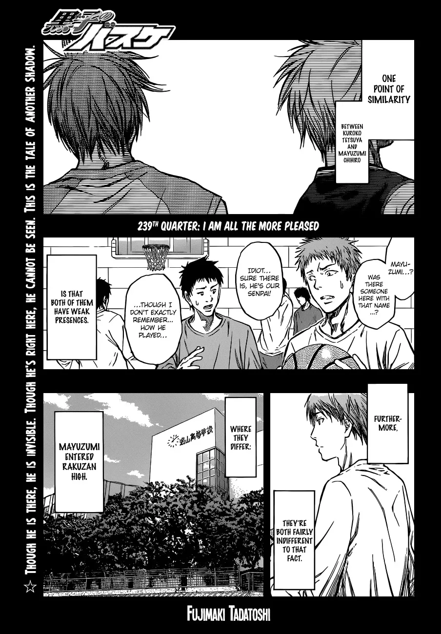 Read Kuroko no Basket Chapter 239 - I Am All The More Pleased Online