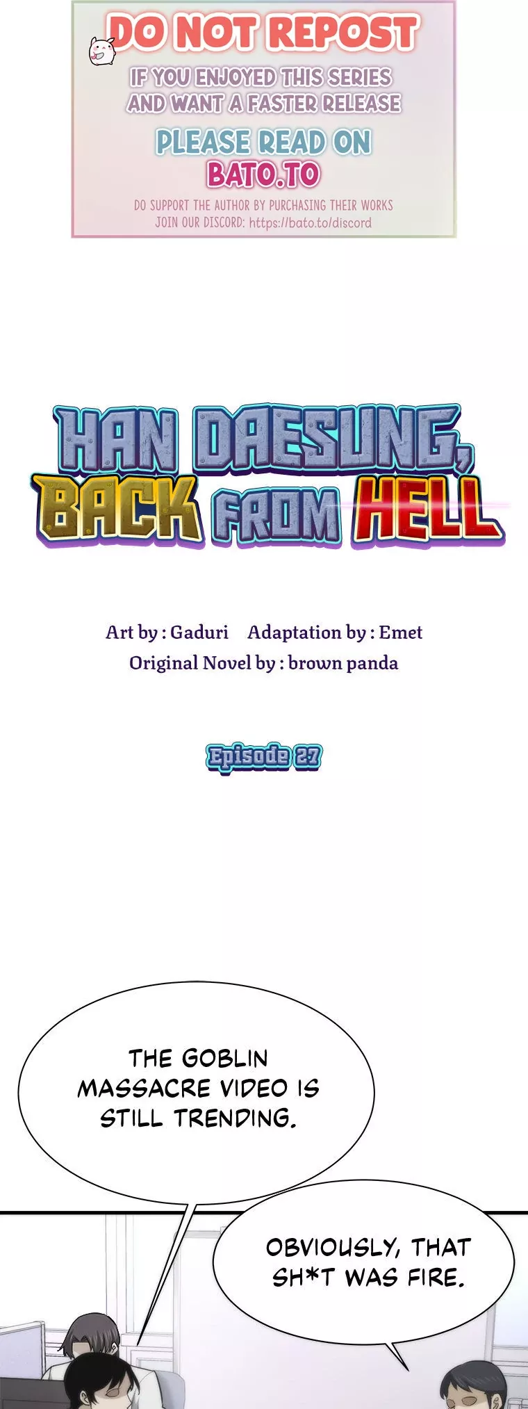 Read Han Daesung, Back From Hell Chapter 27 Online