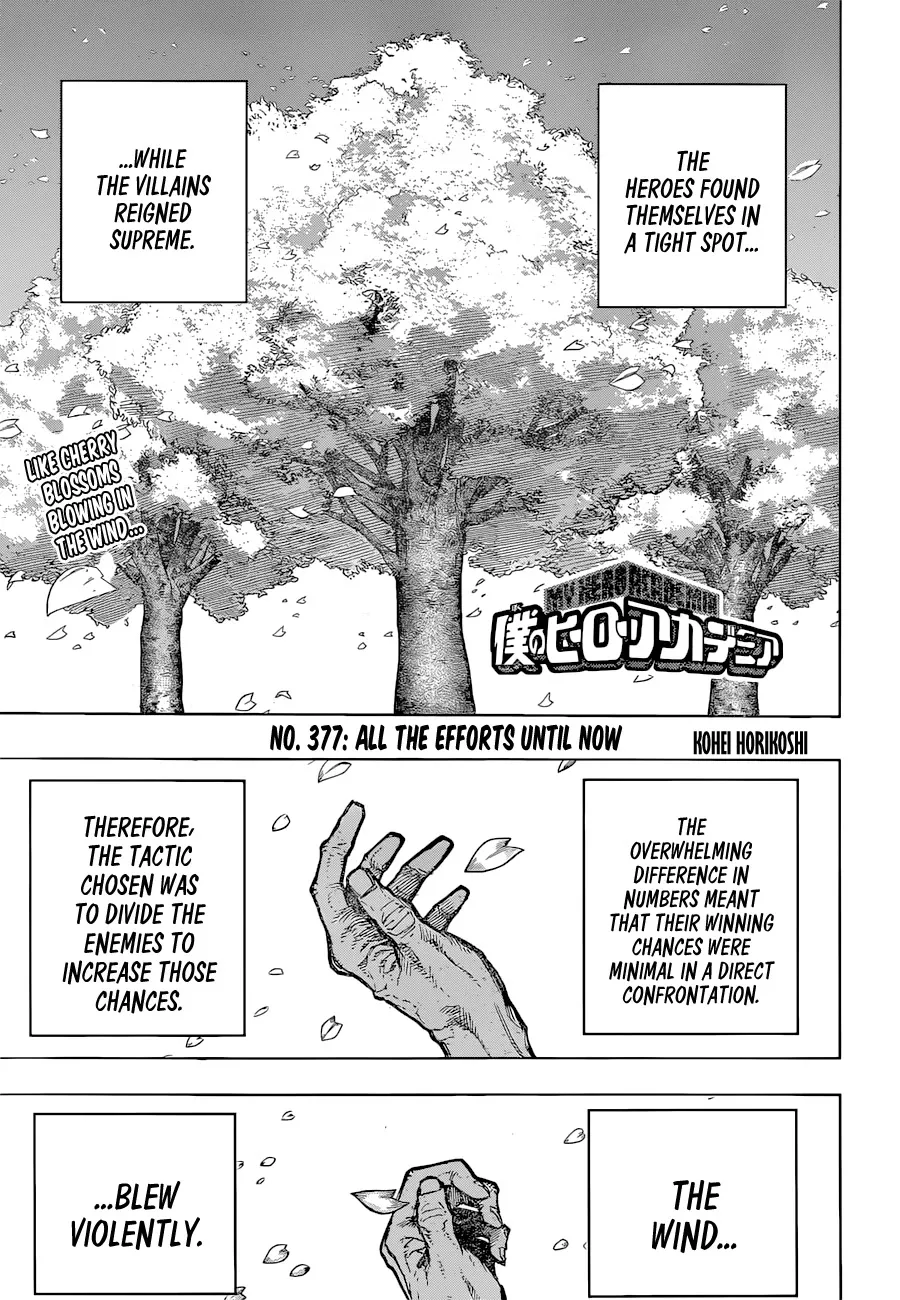 Read Boku no Hero Academia Chapter 377 - All the efforts until now Online