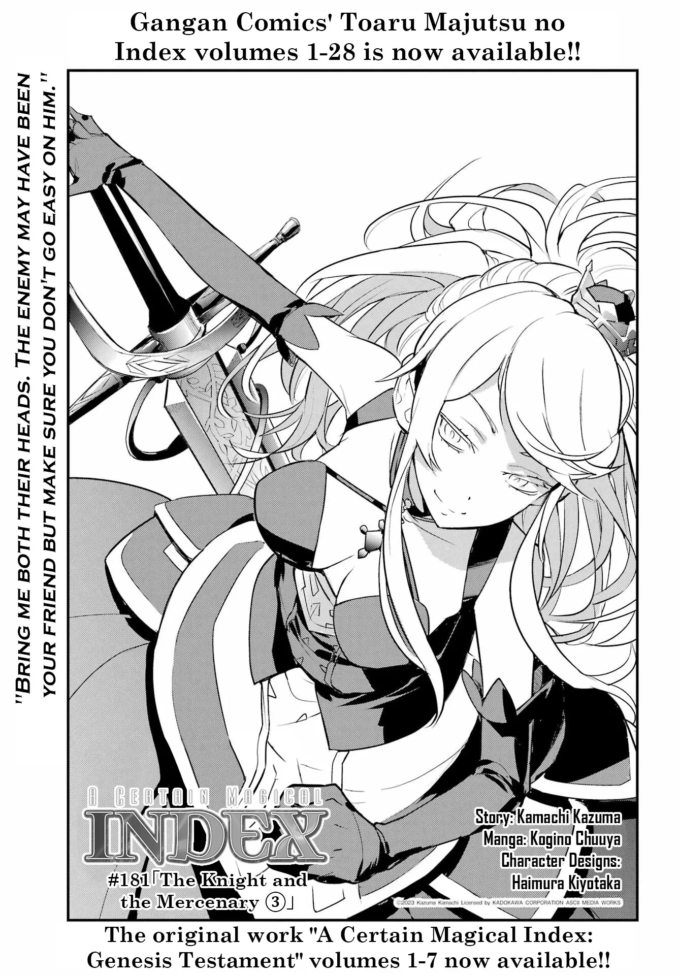 Read To Aru Majutsu no Kinsho Mokuroku Chapter 181 - The Knight and the Mercenary ③ Online