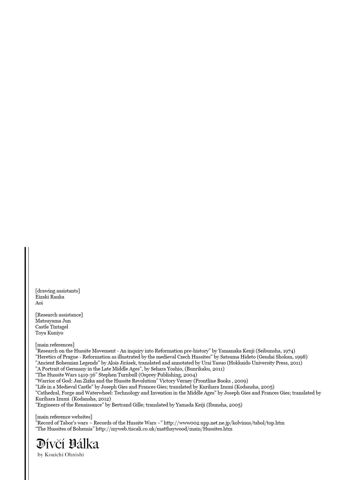 Read Dívčí válka: Maidens’ War Chapter 20.6 - Bibliography and Historical Commentary Online
