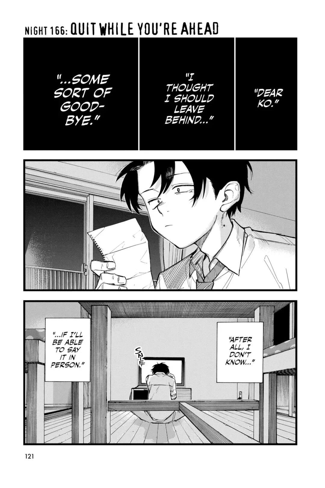 Read Yofukashi no Uta Chapter 166 Online