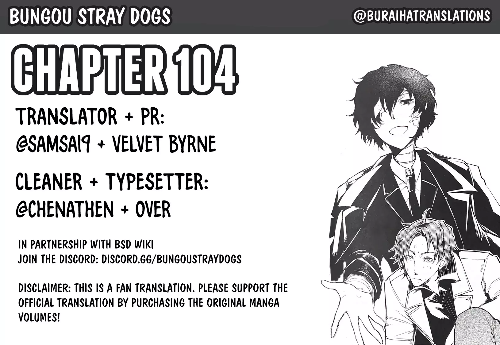 Read Bungou Stray Dogs Chapter 104 - Two Fortunes Online