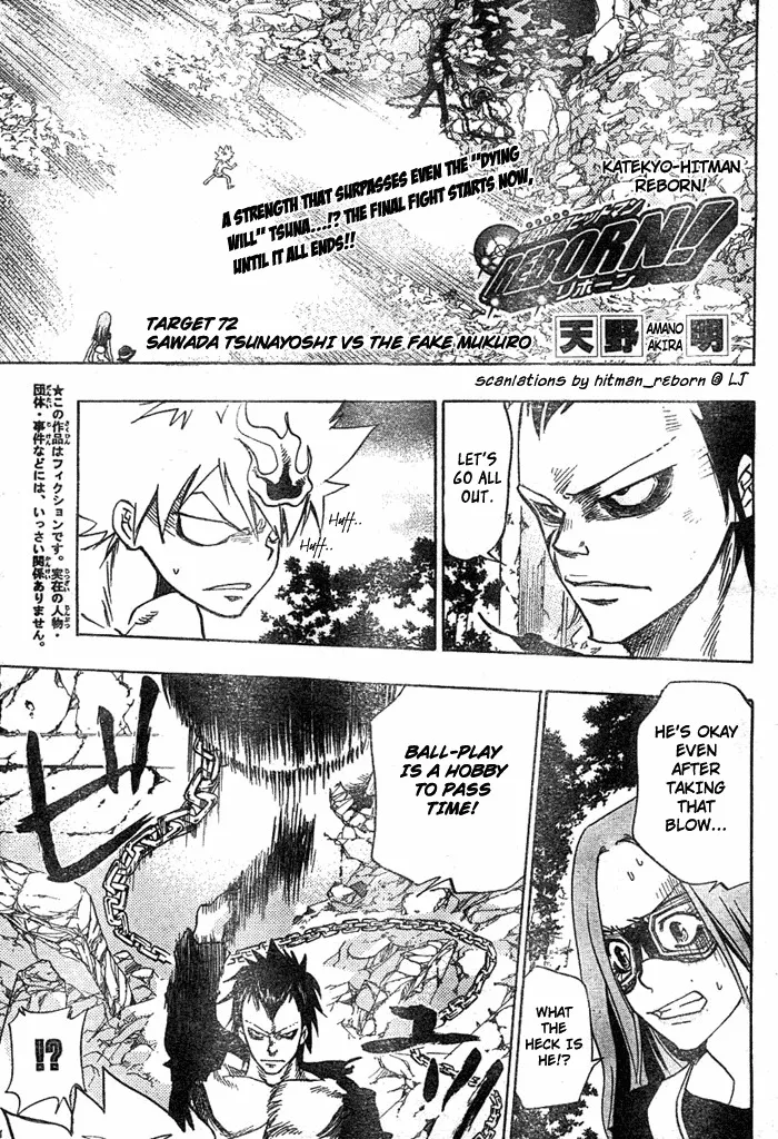 Read Katekyou Hitman Reborn! Chapter 72 - Sawada Tsunayoshi vs. the Fake Mukuro Online