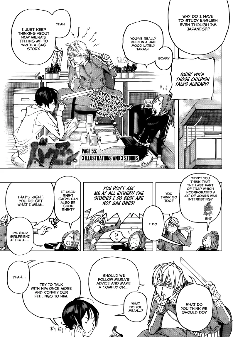 Read Bakuman Chapter 55 - 3 Illustrations and 3 Stories Online