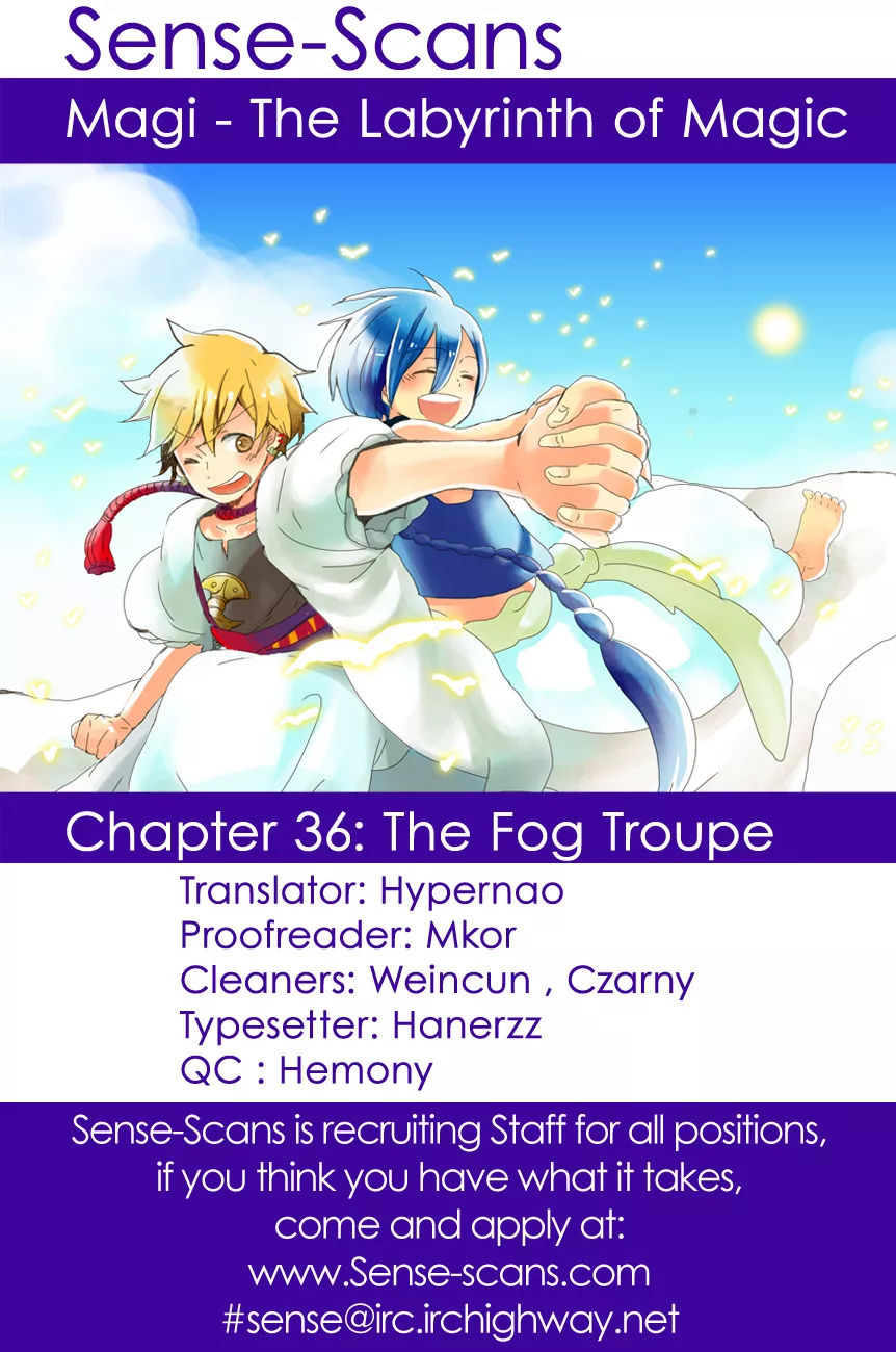 Read Magi – Labyrinth of Magic Chapter 36 - The Fog Troupe Online