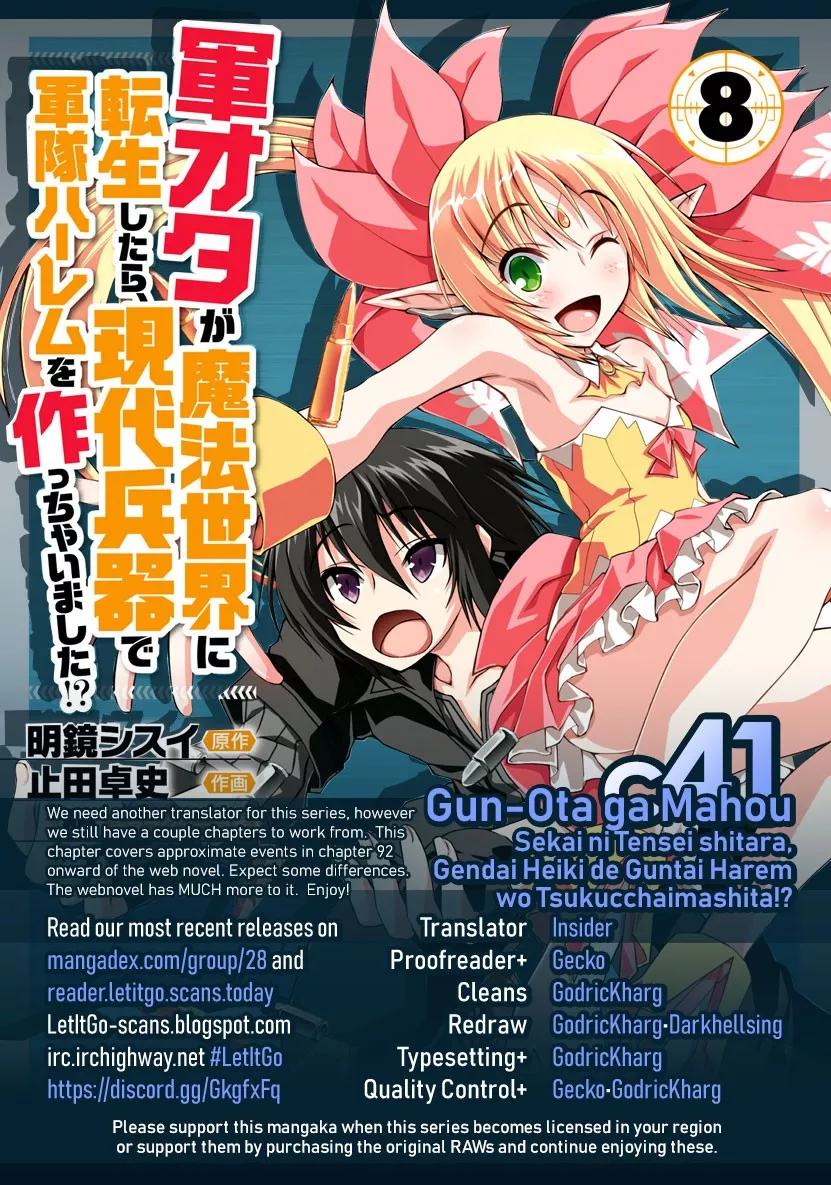 Read Gunota ga Mahou Sekai ni Tensei Shitara, Gendai Heiki de Guntai Harem o Tsukucchaimashita!? Chapter 41 Online