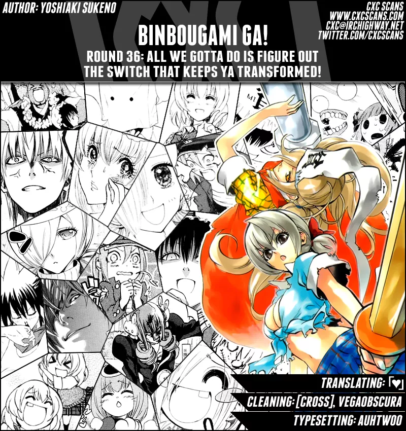 Read Binbougami ga! Chapter 36 - All We Gotta Do is figure Out the Switch That Keeps You Transformed! Online