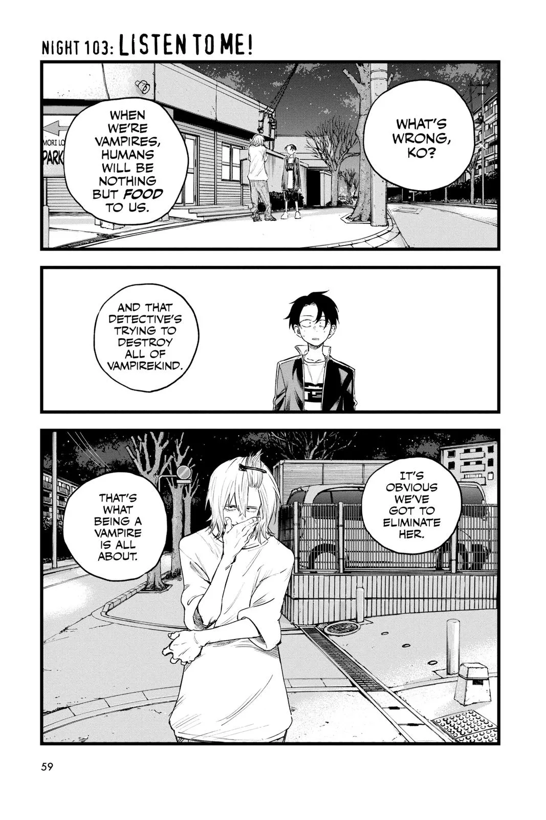 Read Yofukashi no Uta Chapter 103 Online