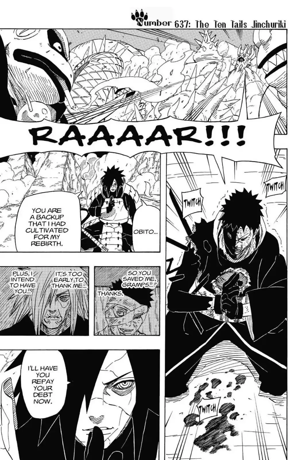 Read Naruto Chapter 637 - The Ten Tails Jinchuriki Online