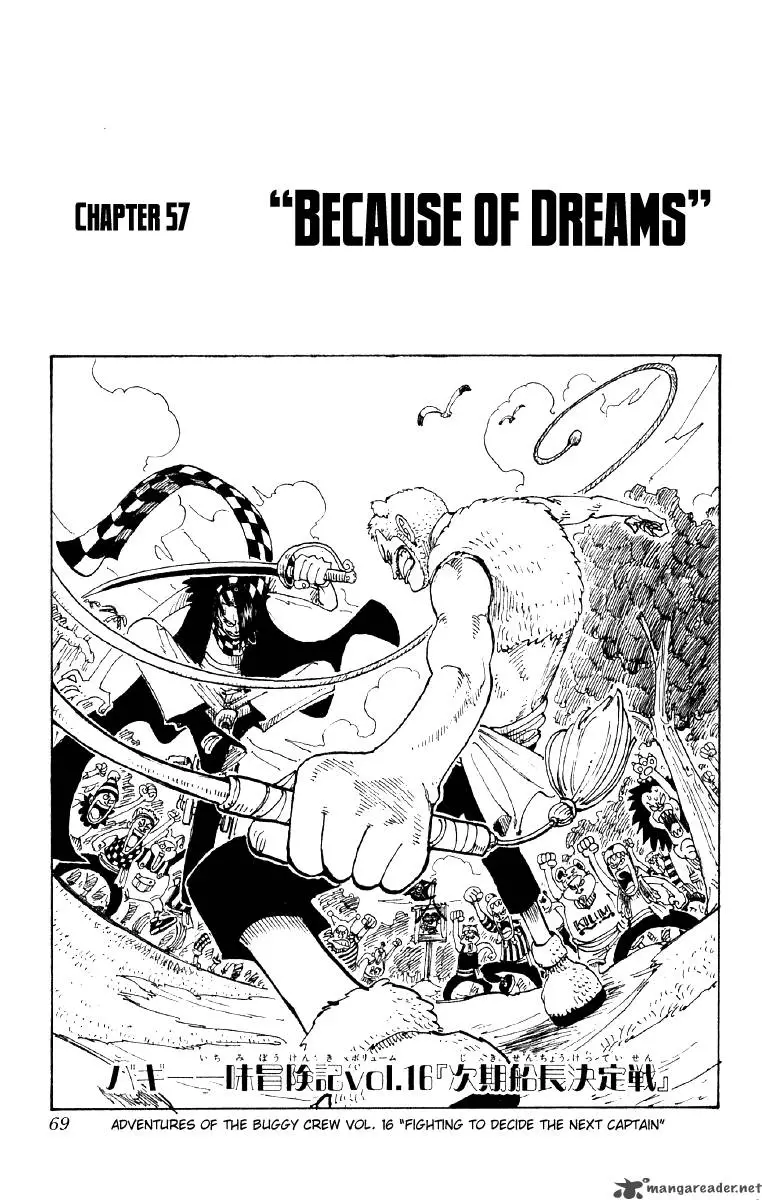 Read One Piece Chapter 57 - Because of The Dreams Online