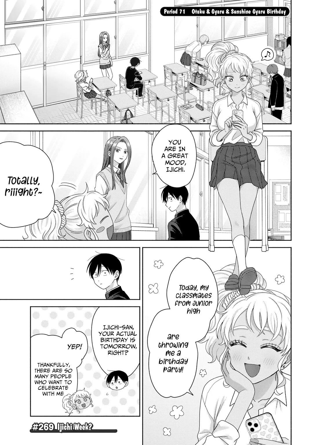 Read Gals Can’t Be Kind to Otaku!? Chapter 71 - Otaku & Gyaru & Sunshine Gyaru Birthday Online