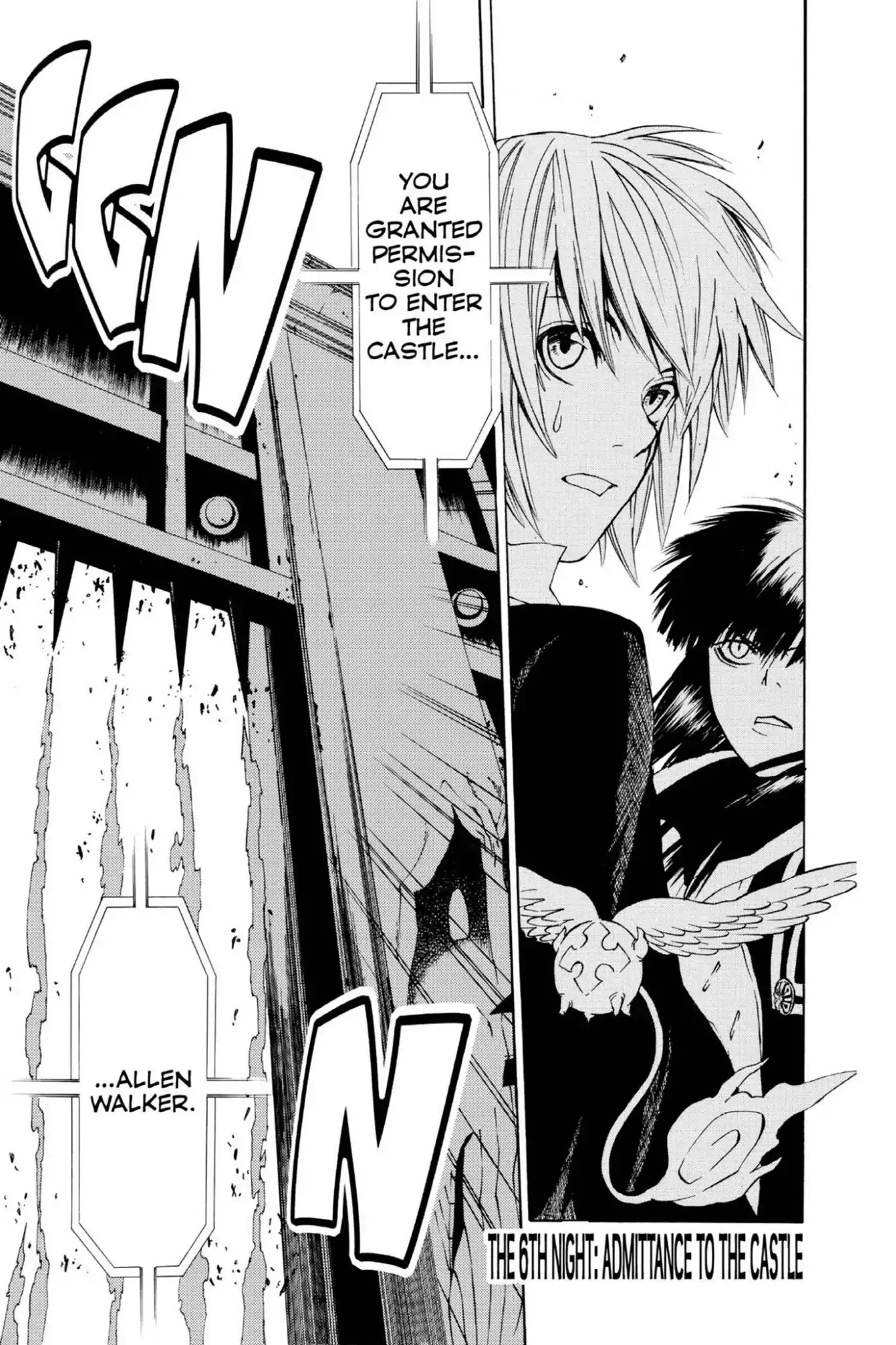 Read D.Gray-man Chapter 6 - Vol.1 The 6th Night: Admittance to the Castle Online