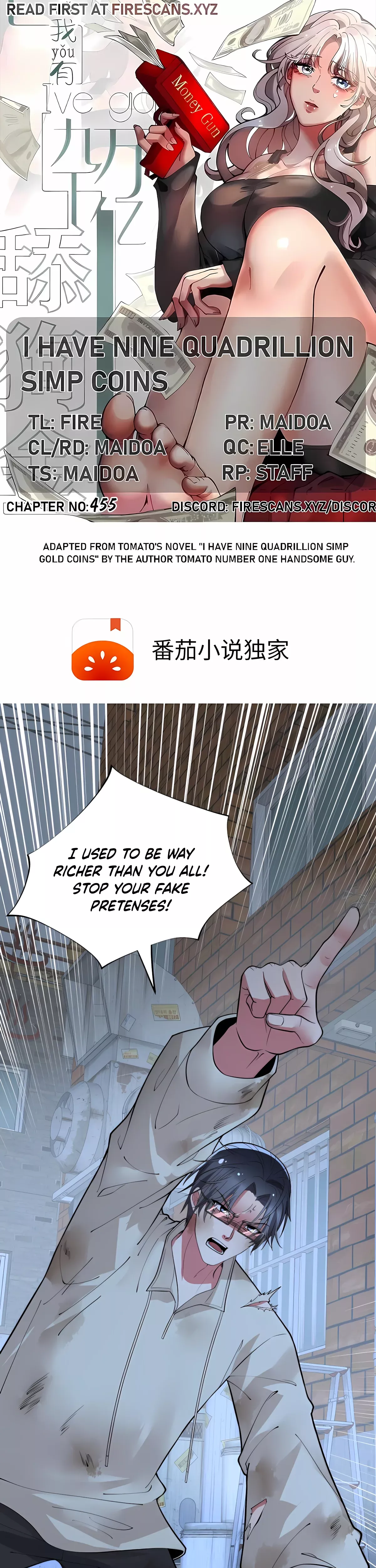 Read I Have Nine Quadrillion Simp Gold Coins Chapter 455 Online