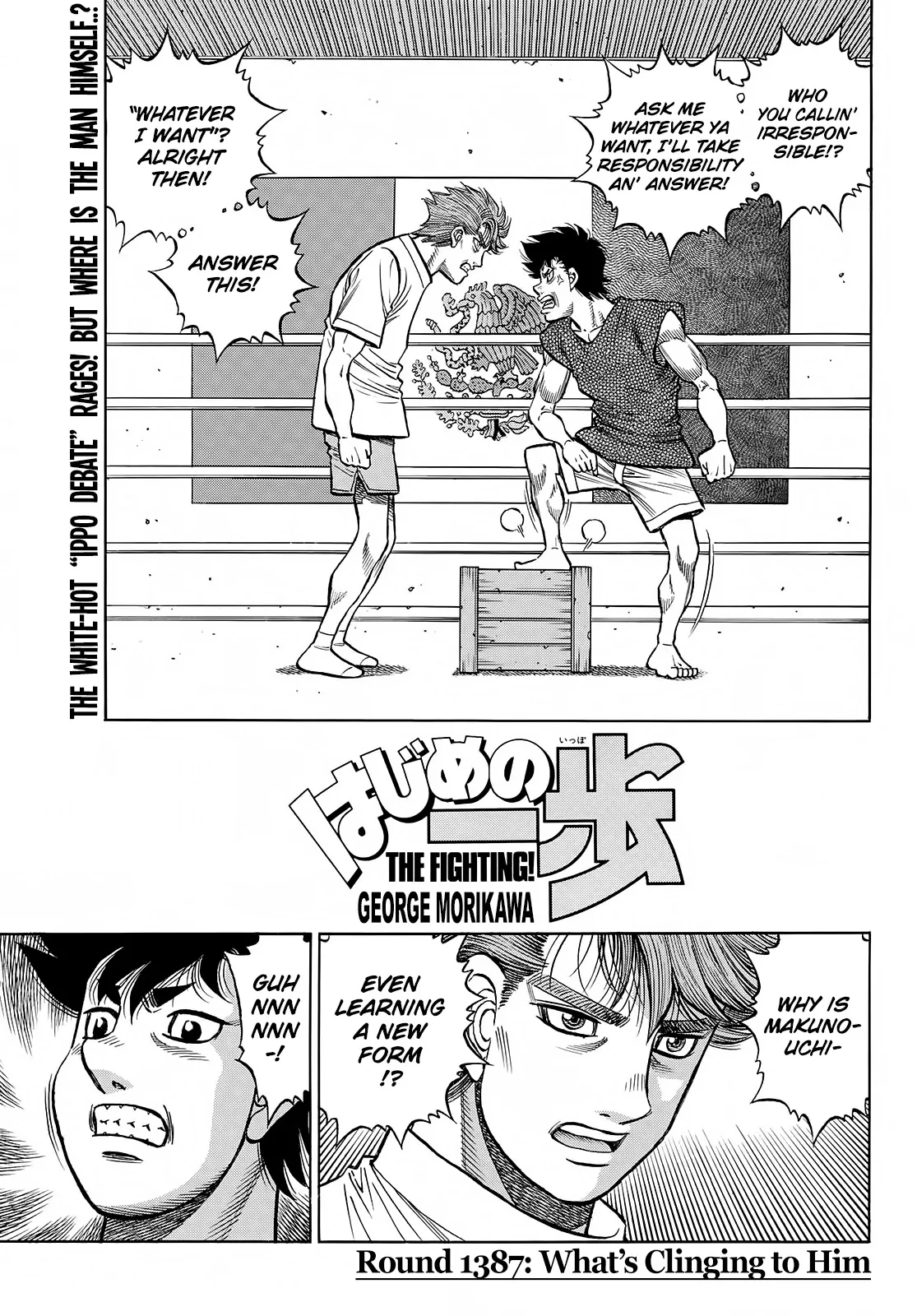 Read Hajime no Ippo Chapter 1387 - What's Clinging to Him? Online