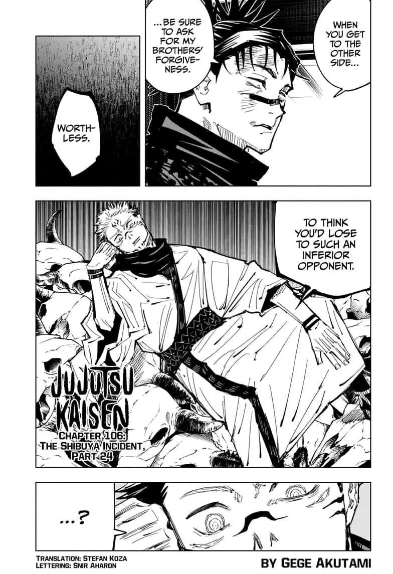 Read Jujutsu Kaisen Chapter 106 Online