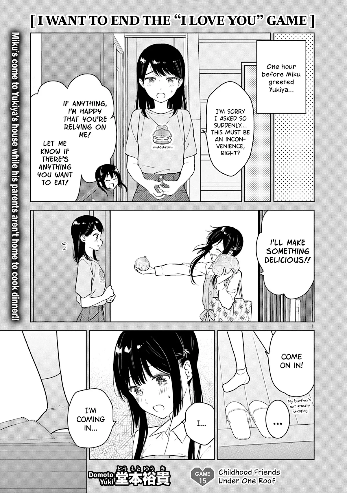 Read Aishiteru Game wo Owarasetai Chapter 15 - Childhood Friends Under One Roof Online