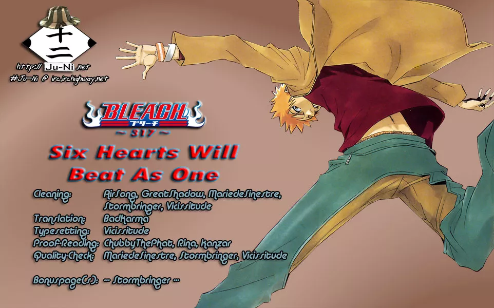 Read Bleach Chapter 317 - Six Hearts Will Beat As One Online