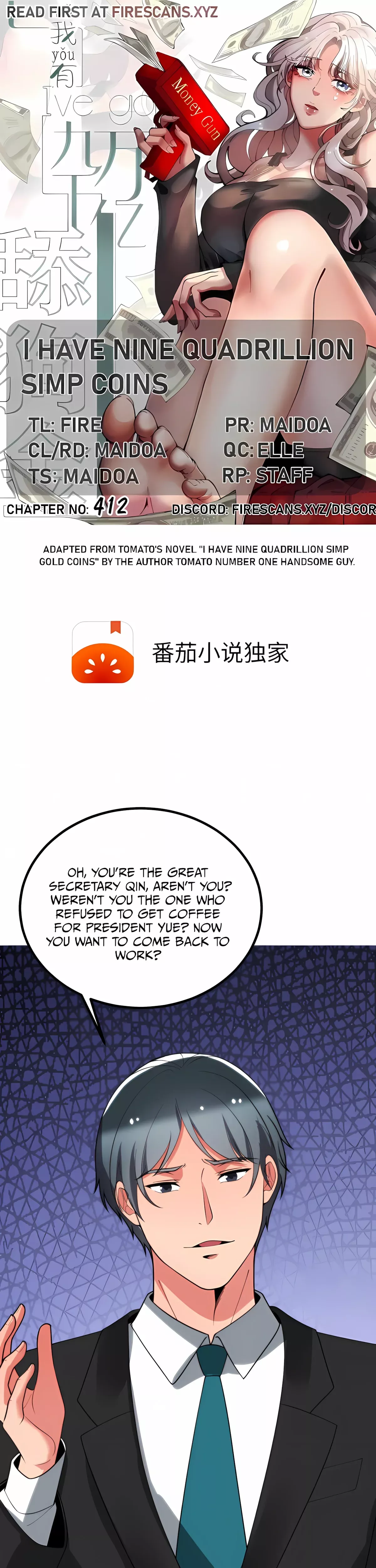 Read I Have Nine Quadrillion Simp Gold Coins Chapter 412 Online