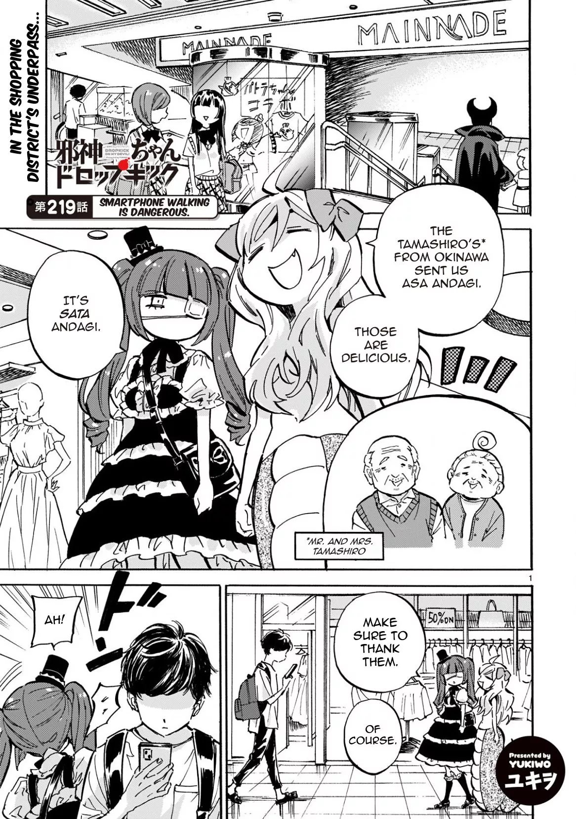 Read Jashin-chan Dropkick Chapter 224 - Smartphone Walking is Dangerous. Online