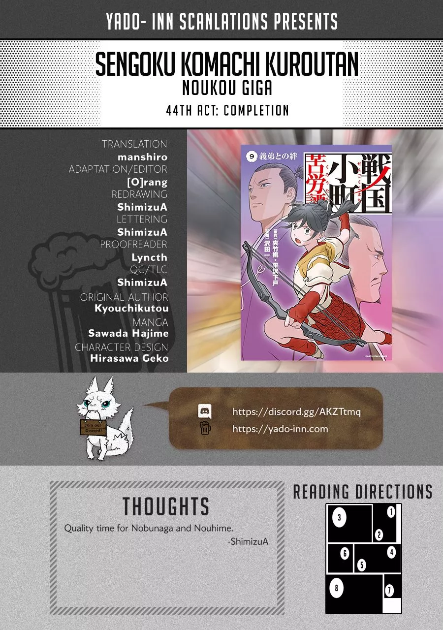 Read Sengoku Komachi Kuroutan: Noukou Giga Chapter 44 - Completion Online